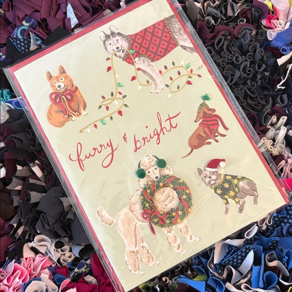 🆕Papyrus “Furry & Bright” Christmas Greeting Card